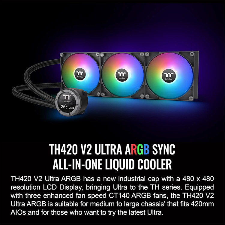 خرید کولر پردازنده Thermaltake TH420 V2 Ultra ARGB - سیاه